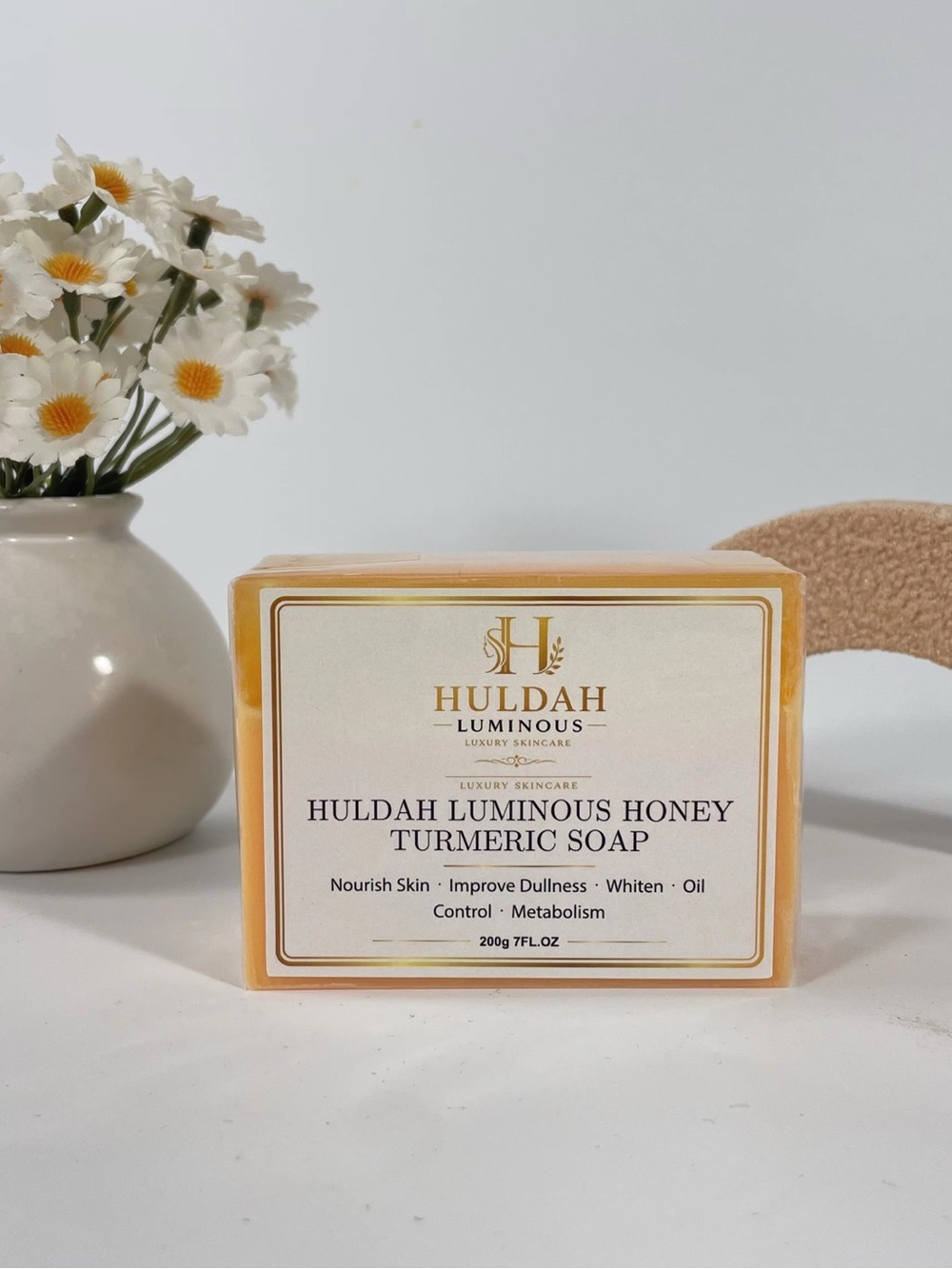 Huldah Luminous Honey Turmeric Soap - Yellow/Gold